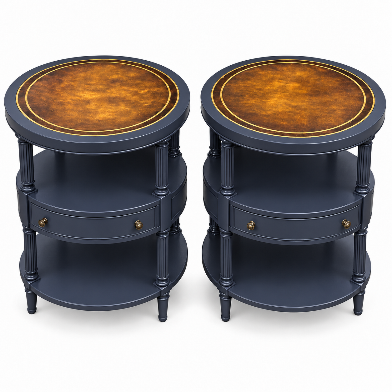 SKU 09029 side table pair — digitally painted preview Hamilton