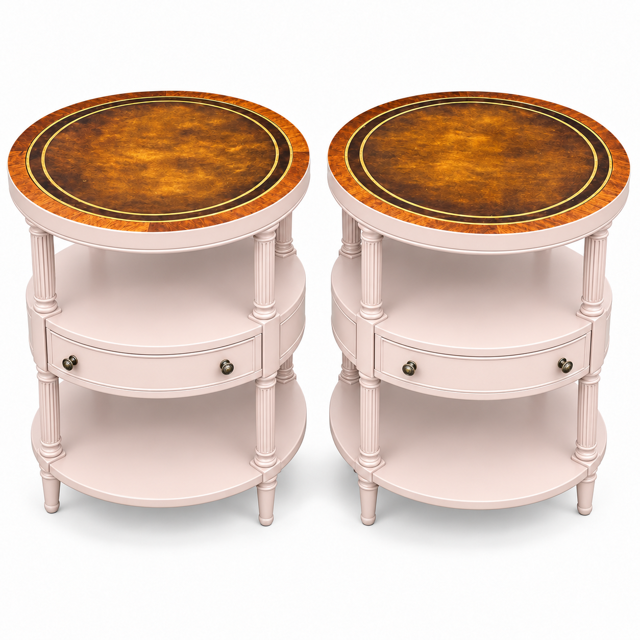 SKU 09029 side table pair — digitally painted preview Pointe