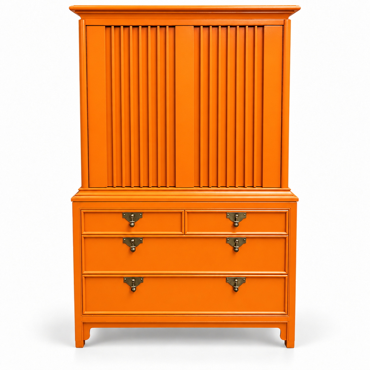 SKU 09030 vintage hutch — digitally painted preview Electric Orange