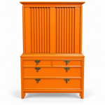 SKU 09030 vintage hutch — digitally painted preview Electric Orange