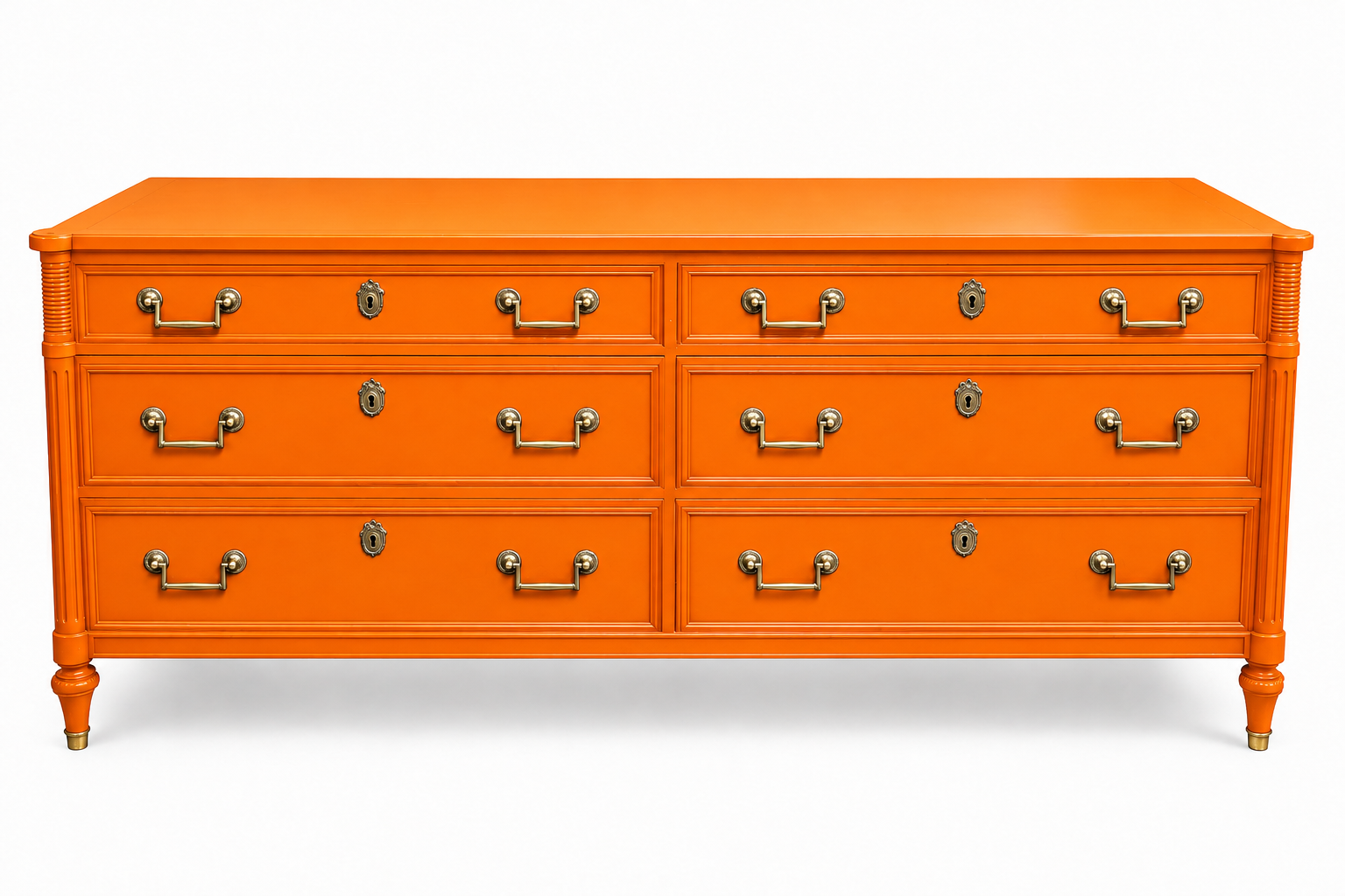 SKU 09031 Kindel dresser — digitally painted preview Electric Orange