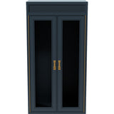 26" Unfinished 2 Door Vintage Hutch Top Set of 2 #08805