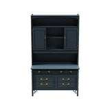 46" Unfinished 2 Door 6 Drawer Thomasville Vintage Bamboo Style Hutch #07961