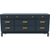 66" Unfinished 9 Drawer Vintage Dresser #08774