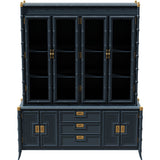 68.5" Unfinished 6 Door 3 Drawer Vintage Bamboo Style Hutch #08841