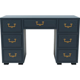 48" Unfinished 7 Drawer Artefacts Vintage Desk #08692