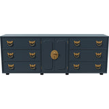 80" Unfinished 2 Door 6 Drawer Vintage Buffet #08815