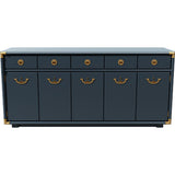 66" Unfinished 4 Door 3 Drawer Drexel Vintage Buffet #08858
