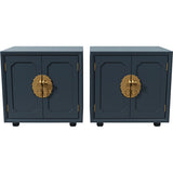 24" Unfinished 2 Door Vintage Side Table Set of 2 #08820