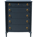36" Unfinished 5 Drawer Vintage Tallboy #08694