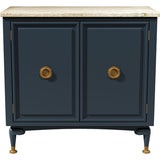 34.25" Unfinished 2 Door Vintage Marble Top Buffet #08849