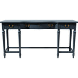 54" Unfinished 3 Drawer Thomasville Vintage Console Table #08785