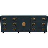 80" Unfinished 2 Door 6 Drawer Vintage Buffet #08815