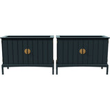 38" Unfinished 2 Door Vintage Open Tops Dresser Set of 2 #08799