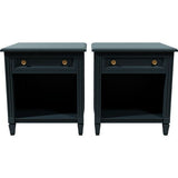 22" Unfinished 1 Drawer Kindel Vintage Nightstand Set of 2 #08623