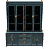 68.5" Unfinished 6 Door 3 Drawer Vintage Bamboo Style Hutch #08841