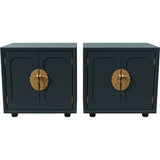 24" Unfinished 2 Door Vintage Side Table Set of 2 #08820