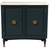 34.25" Unfinished 2 Door Vintage Marble Top Buffet #08849