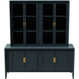 66" Unfinished 8 Door Vintage Hutch #08759