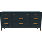 66" Unfinished 9 Drawer Vintage Dresser #08774