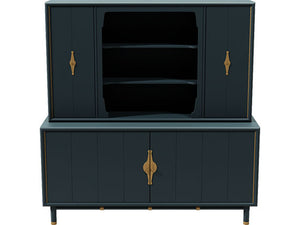 67" Unfinished 4 Door Vintage Hutch #08535