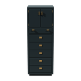 20.25" Unfinished 6 Drawer 2 Door Drexel Vintage Tallboy #08783