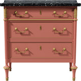 31.5" Unfinished 3 Drawer Vintage Marble Top Dresser #08758