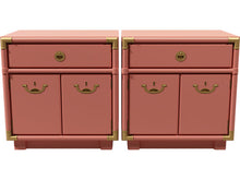 Load image into Gallery viewer, 24.5&quot; Unfinished 1 Drawer 2 Door Drexel Vintage Nightstand Set of 2 #08505
