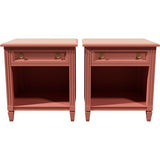 22" Unfinished 1 Drawer Kindel Vintage Nightstand Set of 2 #08623