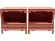 Load image into Gallery viewer, 24&quot; Unfinished 1 Drawer Vintage Nightstand Set of 2 #08519
