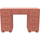 48" Unfinished 7 Drawer Artefacts Vintage Desk #08692