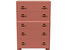 Load image into Gallery viewer, 32&quot; Unfinished 5 Drawer Vintage Tallboy #08544
