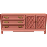 68" Unfinished 2 Door 3 Drawer Vintage Buffet #08822