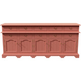 88" Unfinished 8 Drawer 5 Door Vintage Buffet #08644