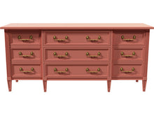 Load image into Gallery viewer, 71.5&quot; Unfinished 9 Drawer Henredon Vintage Dresser #08518
