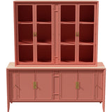 66" Unfinished 8 Door Vintage Hutch #08759