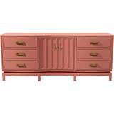 78" Unfinished 2 Door 6 Drawer Vintage Buffet #08819