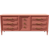 72" Unfinished 9 Drawer Vintage Dresser #08541