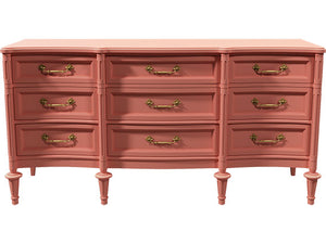 64" Unfinished 9 Drawer Vintage Dresser #08605