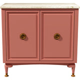 34.25" Unfinished 2 Door Vintage Marble Top Buffet #08849