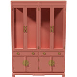 56" Unfinished 8 Door 2 Drawer Vintage Hutch #08844