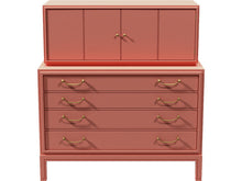 Load image into Gallery viewer, 42.5&quot; Finished 4 Drawer 2 Door Vintage Tallboy #07989: At Our Munster Location
