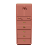20.25" Unfinished 6 Drawer 2 Door Drexel Vintage Tallboy #08783