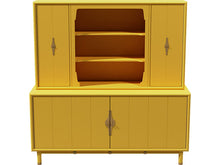Load image into Gallery viewer, 67&quot; Unfinished 4 Door Vintage Hutch #08535
