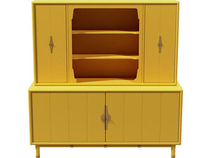 67" Unfinished 4 Door Vintage Hutch #08535