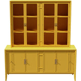 66" Unfinished 8 Door Vintage Hutch #08759