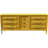 72" Unfinished 9 Drawer Vintage Dresser #08541