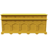 88" Unfinished 8 Drawer 5 Door Vintage Buffet #08644