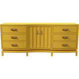 78" Unfinished 2 Door 6 Drawer Vintage Buffet #08819