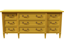 Load image into Gallery viewer, 71.5&quot; Unfinished 9 Drawer Henredon Vintage Dresser #08518
